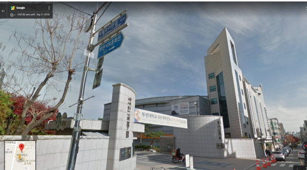 Hình ảnh cổng trường Đại học Bucheon chụp qua vệ tinh